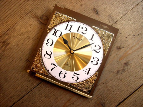 画像3: １９８０年代頃のシチズン・アワー・ストライク・文字盤時計（角型・金色）