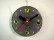 画像1: 1960年代頃のロシアのSEVANI・アンティーク・クロックの文字盤の掛時計（丸型・黒色・赤秒針） (1)