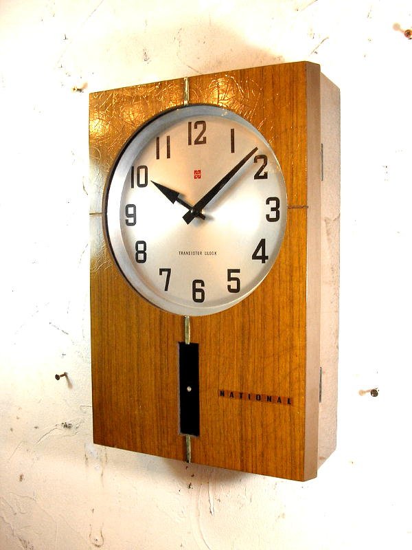 画像3: ナショナル・トランジスター・クロック・振り子時計（電池式・クォーツ改造）・マスクド・レギュレター