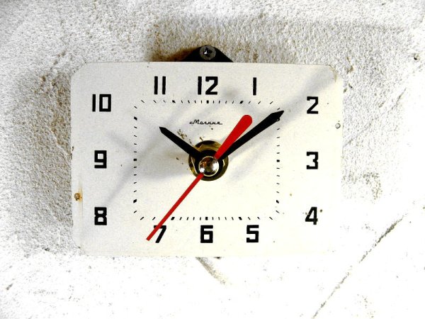画像1: 1960年代頃・ロシア・Marhha・アンティーククロック・文字盤・掛時計・電池式・スイープ・クォーツ