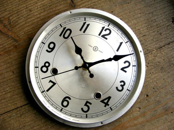画像3: 昭和20年代頃・精工舎・アンティーク・振り子時計・文字盤・掛時計・銀（電池式・スイープ・クォーツ）