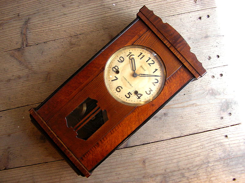  大正頃のショーコー舎・スマート・振り子時計（クォーツ改造）が入荷しました。