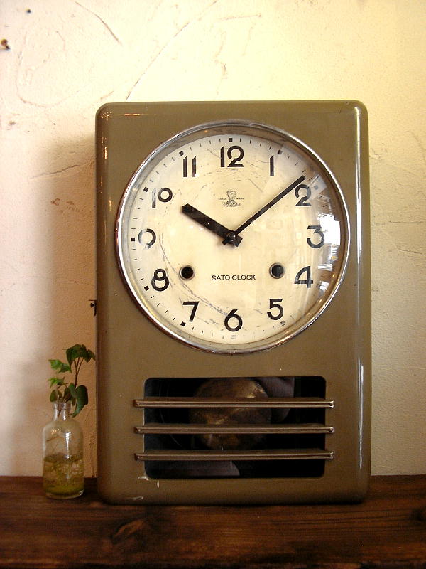  大正頃の地球鶏印・サトークロック・振り子時計（クォーツ改造）が入荷しました。