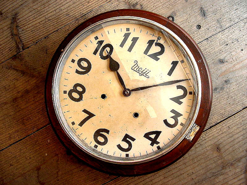 大正頃のMeiji・明治時計・丸時計・茶（クォーツ改造）が入荷しました。