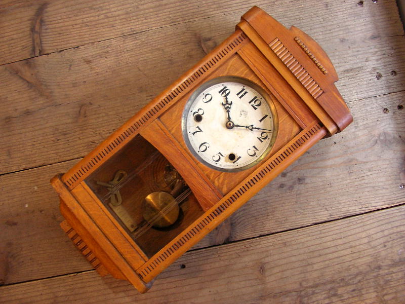 大正頃のセイコー舎・振り子時計（クォーツ改造）が入荷しました。