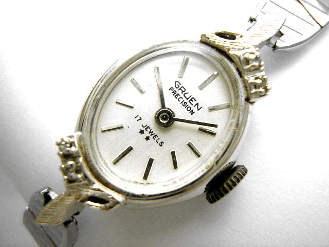 アンティーク時計の Gruen・グリュエン・プレシジョン・カクテル・ウォッチ・ラインストーン付きが仕上がりました。