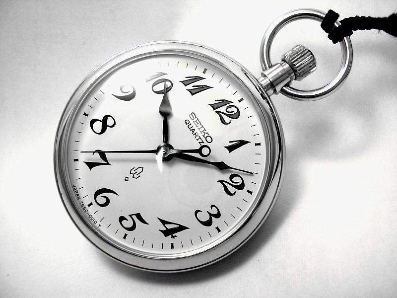 アンティーク・ポケット・ウォッチのセイコー・クォーツ・懐中時計（鉄道時計）・7550-0010 が入荷しました。
