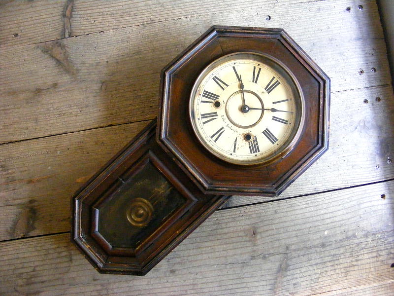 大正頃の古時計の鯱印・八角時計・振り子時計（電池式・クォーツ改造）が仕上がりました。