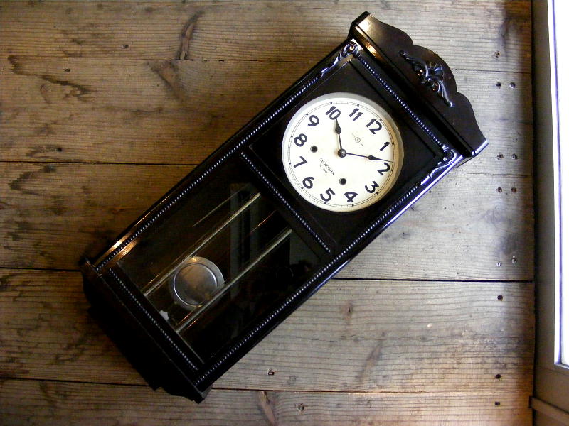 昭和初期頃のアンティーク・クロックの精工舎・振り子時計・NO.2801・中型（電池式・クォーツ改造）が仕上がりました。
