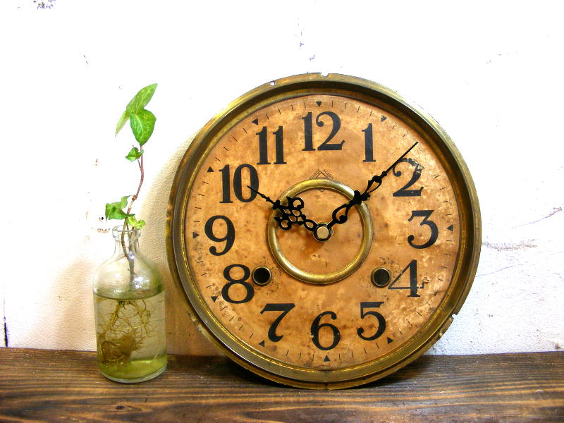 大正頃のアンティーク・クロックの林時計・アンティーク・ダルマ・振り子時計・文字盤・掛時計・電池式・クォーツが仕上がりました。