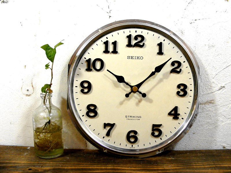 昭和中期頃のアンティーク・クロックのセイコー・トランジスター・アンティーク・振り子時計・文字盤・掛け時計（電池式・クォーツ）が仕上がりました。