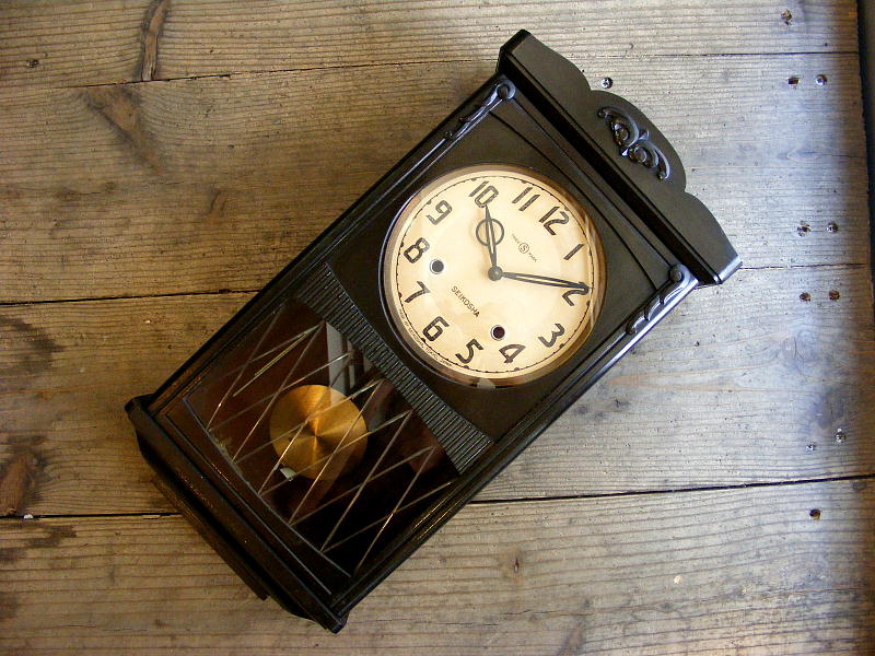 昭和初期頃の古時計の精工舎・振り子時計・NO.1762（電池式・クォーツ改造）が仕上がりました。