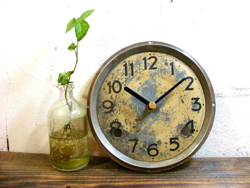 昭和初期頃のアンティーク・クロックの無名・アンティーク・振り子時計・文字盤・掛け時計（電池式・クォーツ）が仕上がりました。