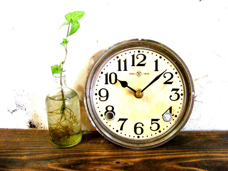 昭和初期頃のアンティーククロックのYマーク・吉田時計・アンティーク・振り子時計・文字盤・掛時計（電池式・クォーツ）が仕上がりました。