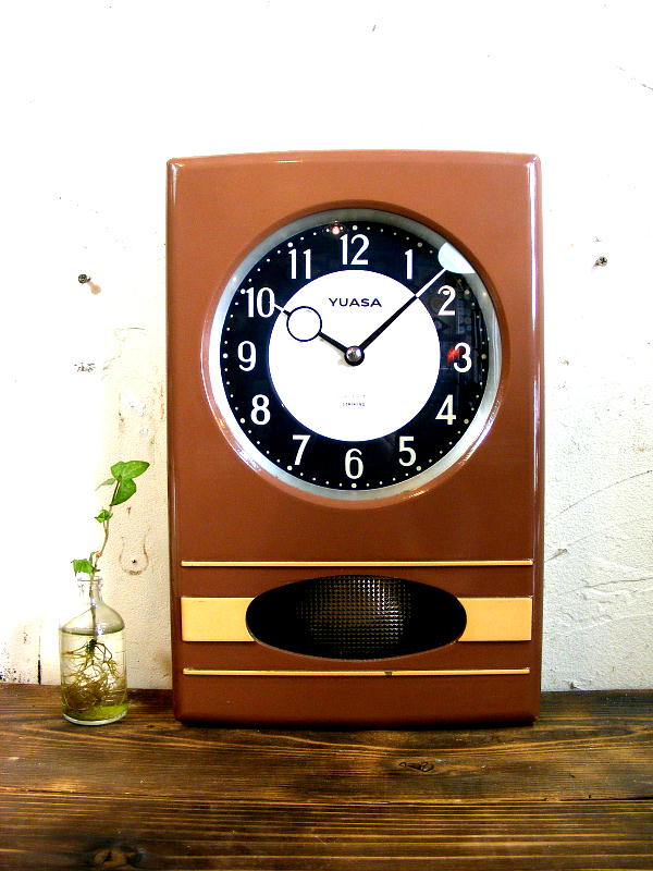 アンティーク・クロックのユアサ・タカノ・スーパー・エレクトリック・振り子時計・M146（電池式・クォーツ改造）が仕上がりました。