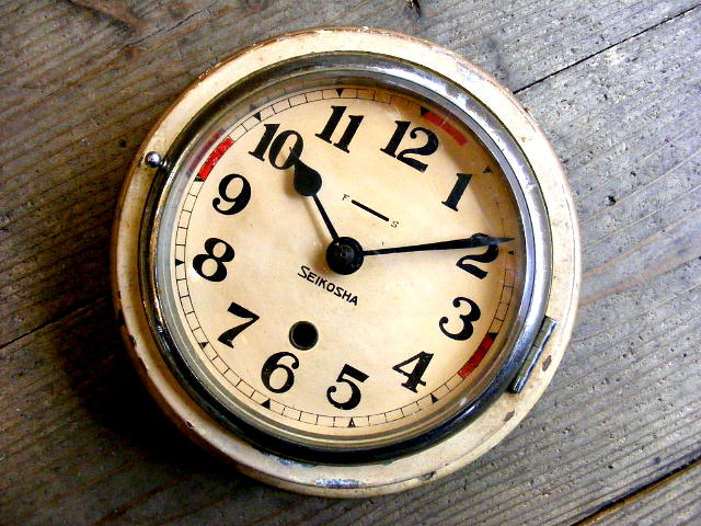 昭和初期頃のアンティーク・クロックの精工舎・船舶時計・手巻式（電池式・クォーツ改造）が仕上がりました。