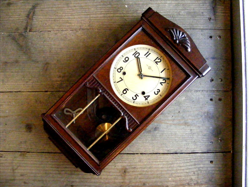 大正頃の古時計の精工舎・振り子時計（電池式・クォーツ改造）が仕上がりました。