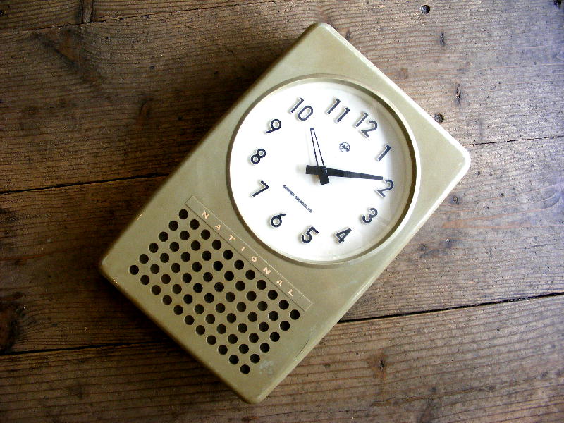 1960年代・ナショナル・バッテリー・クロック・BC101A・特殊・振り子時計・スピーカー型・レギュレター（電池式・クォーツ改造）が仕上がりました。