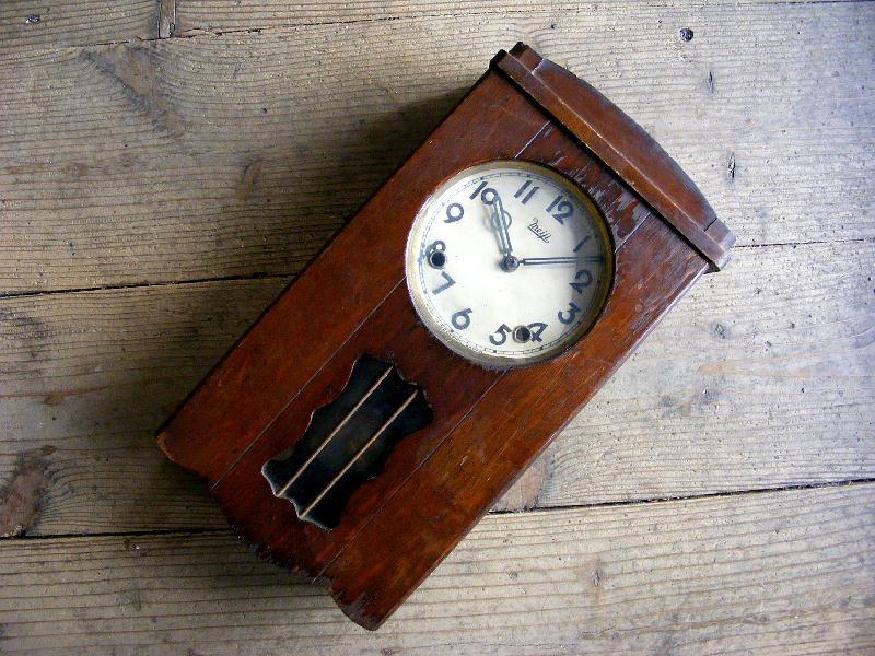 昭和初期頃・オキュパイド・ジャパン・明治時計・振り子時計（電池式・クォーツ改造）が仕上がりました。