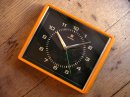 画像: 昭和３０年代頃のナショナル・電気時計・角型・オレンジ（スイープ・クォーツ改造）が入荷しました。