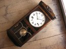 画像: 昭和初期頃の明治・木製・振り子時計（クォーツ改造）が入荷しました。