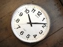 画像: 昔のセイコー・学校用・掛時計（教室用）36cm・グレー・スイープ・クォーツ改造が入荷しました。