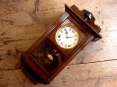 画像:  大正頃のアンティーク･振り子時計のYマーク・吉田時計店・宮型・スリゲル・振り子時計が仕上がりました。