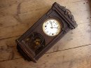 画像: 大正頃のアンティーク・クロックの巴鶴印時計製造所・振り子時計（電池式・クォーツ改造）が入荷しました。