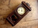 画像: 大正頃のアンティーク・掛け時計のフクロ時計工場・イタリヤ・振り子時計が仕上がりました。