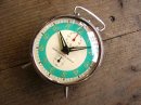 画像: アンティーク・クロックの昭和３０年代頃・セイコー・コロナ・手巻式・目覚まし時計・緑色（電池式・クォーツ改造）が仕上がりました。
