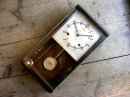 画像: 昭和中期頃のアンティーク・クロックの明治時計・振り子時計・全面ガラス（電池式・クォーツ改造）が仕上がりました。