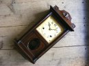 画像: 大正頃のアンティーク・クロックの精工舎・座敷時計・スリゲル型・変形・小型・振り子時計（電池式・クォーツ改造）が仕上がりました。