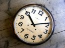 画像: 大正頃のアンティーク・クロックの精工舎・丸型・振り子時計・トーマス型・茶色（電池式・クォーツ改造）が仕上がりました。