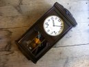 画像: 昭和初期頃のアンティーク柱時計の精工舎・振り子時計・横小窓付き（電池式・クォーツ改造）が仕上がりました。