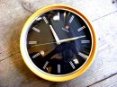 画像: 昭和３０年代頃のアンティーク・クロックのナショナル・電気掛時計・TE-3125・丸型・オレンジ（電池式・スイープ・クォーツ改造）が仕上がりました。