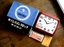 画像: 1970年代のアンティーク掛け時計の東京時計・シリコン・クロック・ソフィア・NO.710・赤・角型・箱付・デッドストック（スイープ・クォーツ改造）が仕上がりました。