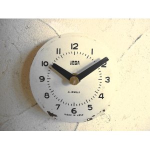 画像: 1960年代頃・ロシア・VEGA・アンティーク・クロック・文字盤・掛時計（丸型・白色）