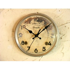 画像: 昭和中期頃・林時計・アンティーク・振り子時計・文字盤・掛け時計（電池式・スイープ・クォーツ）