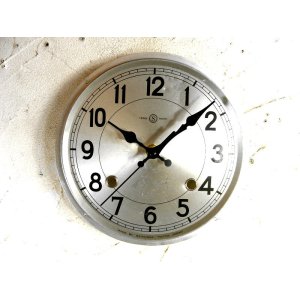 画像: 昭和20年代頃・精工舎・アンティーク・振り子時計・文字盤・掛時計・銀（電池式・スイープ・クォーツ）