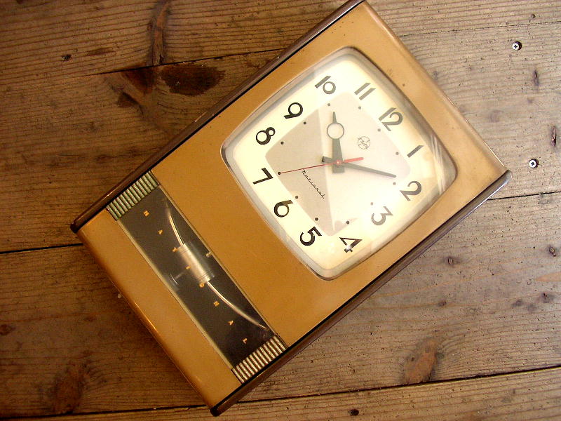 画像: ナショナル・バッテリー・クロック・振り子時計（クォーツ改造）・茶が入荷しました。