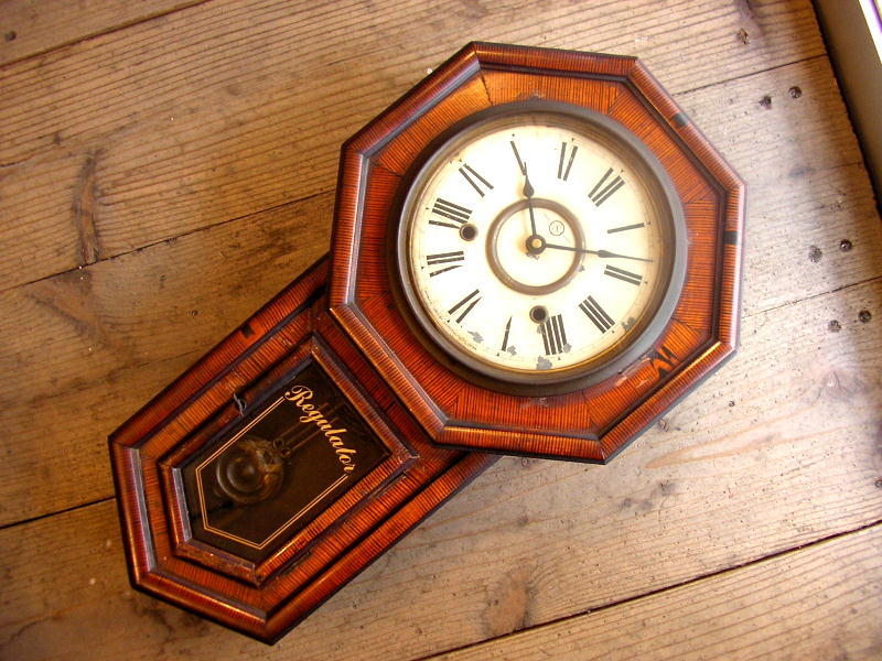 画像: 明治頃のセイコー舎・八角時計・赤茶（クォーツ改造）が入荷しました。