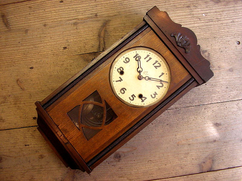 画像: 大正頃の尾張時計・振り子時計（クォーツ改造）が入荷しました。