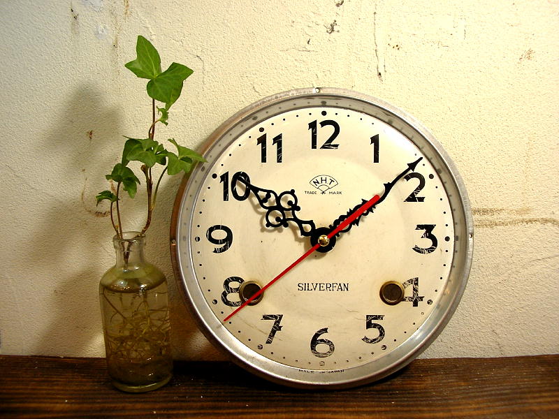 画像: アンティーク・クロックの昭和４０年代頃・N.H.T・堀田時計・振り子時計・文字盤・掛時計が仕上がりました。