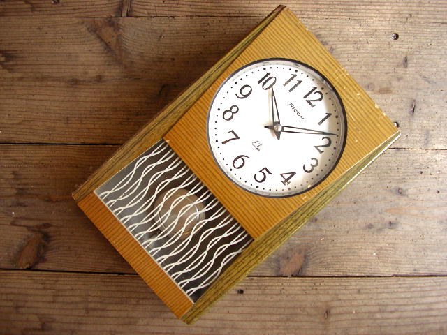 画像: アンティーク・クロックの昭和３０年代・リコー・エルム・電気・振り子時計（クォーツ改造）が仕上がりました。