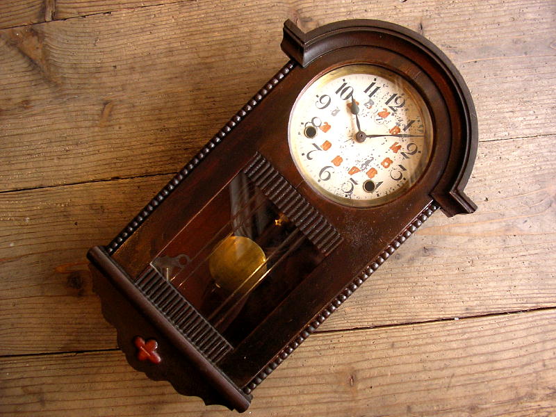 古時計の大正頃・明治時計・Zマーク・R型・振り子時計・手巻式（電池式 
