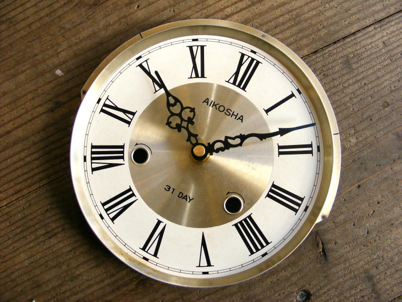 画像3: 昭和初期頃・AIKOSHA・アンティーク・振り子時計・文字盤・掛時計（電池式・クォーツ） (3)