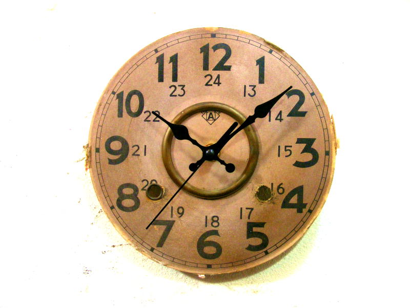 画像1: 大正頃・愛知時計・アンティーク・振り子時計・文字盤・掛け時計（電池式・スイープ・クォーツ） (1)