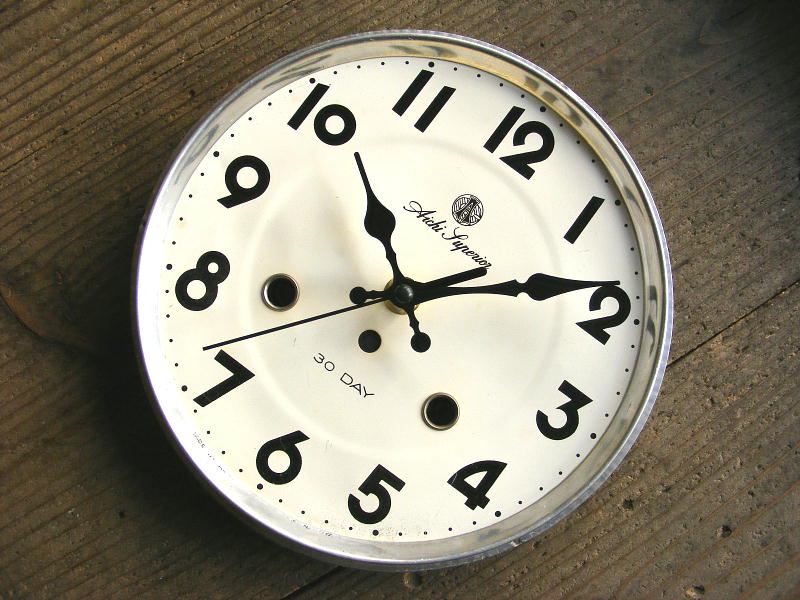 画像3: 昭和中期頃・愛知時計・アイチ・スーペリア・アンティーク振り子時計・文字盤・掛け時計（電池式・スイープ・クォーツ） (3)