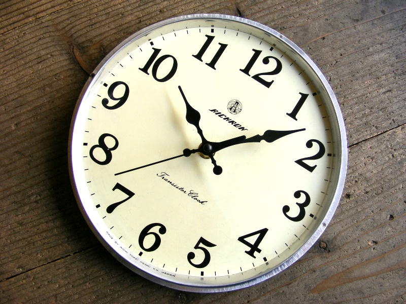 画像3: 昭和中期頃・アイチロン・アンティーク振り子時計・文字盤・掛け時計（電池式・スイープ・クォーツ） (3)