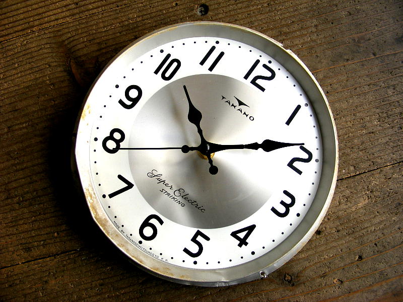 画像3: 昭和30年代頃・セイコーソノーラ・アンティーク・振り子時計・文字盤・掛時計・白色（電池式・スイープ・クォーツ） (3)